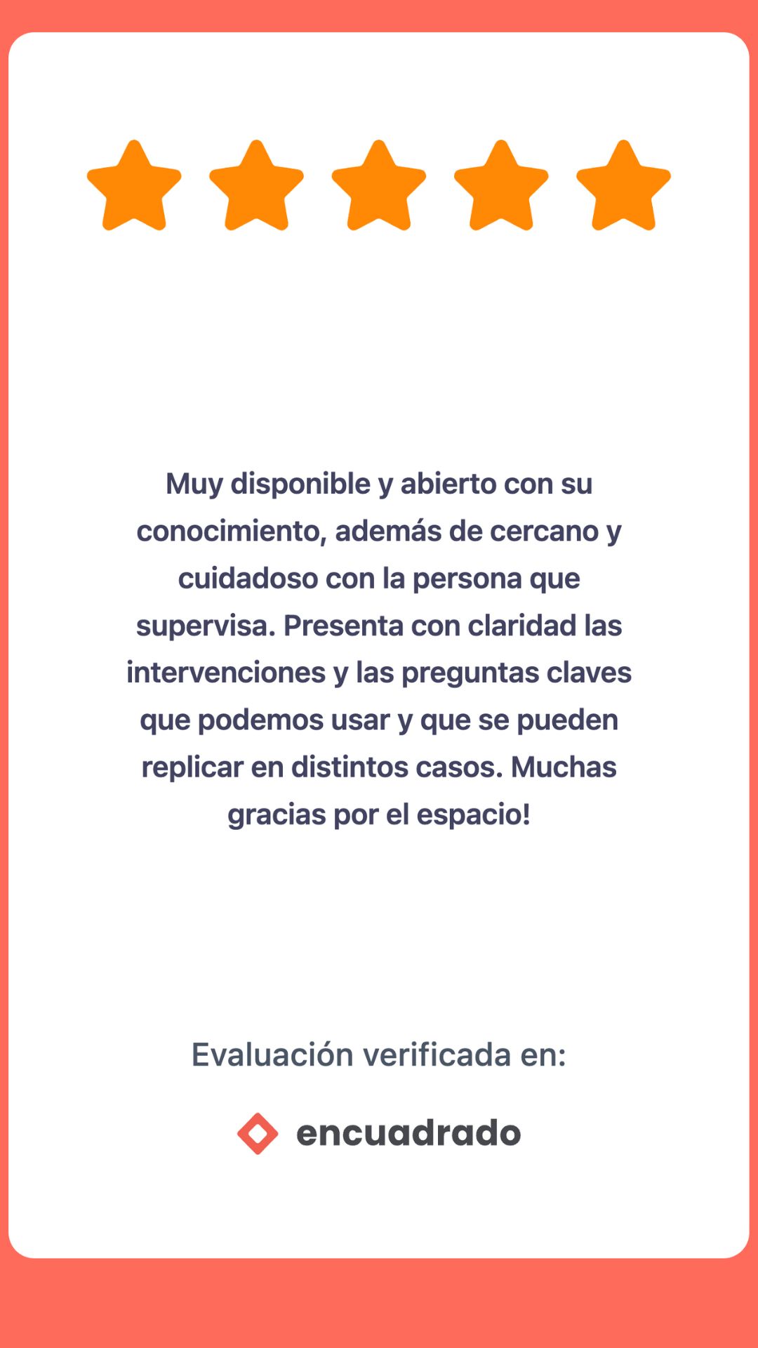 Evaluación de colega 3 sobre las supervisiones